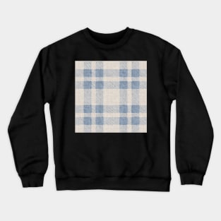 Linen and Blue Plaid Crewneck Sweatshirt